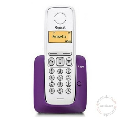 Gigaset A230 purple bežični telefon Slike