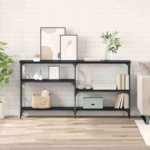 vidaXL Konzolni stol Crni hrast 150 x 29 x 76.5 cm Konstruirano drvo Cijene