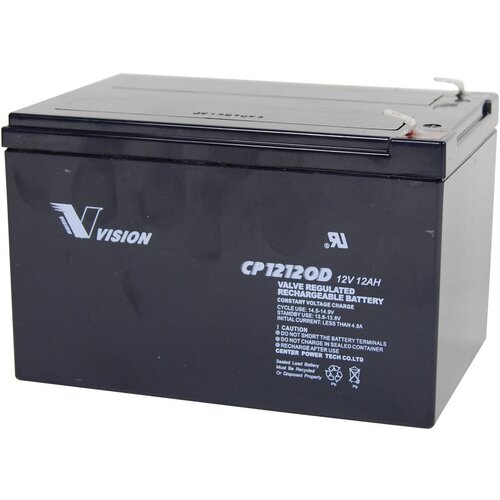 Vision Akkus CP12120D CP12120D svinčeni akumulator 12 V 12 Ah svinčevo-koprenast (ŠxVxG) 151 x 101 x 98mm ploščati vtič, 6,35mm brez vzdrževanja, obst, (20439279) Cene