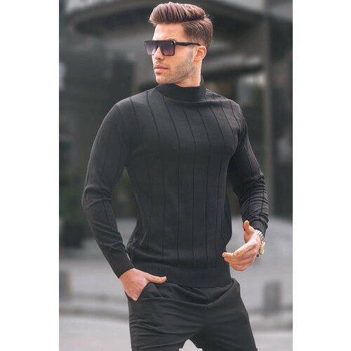 Madmext Sweater - Black - Slim fit Cene