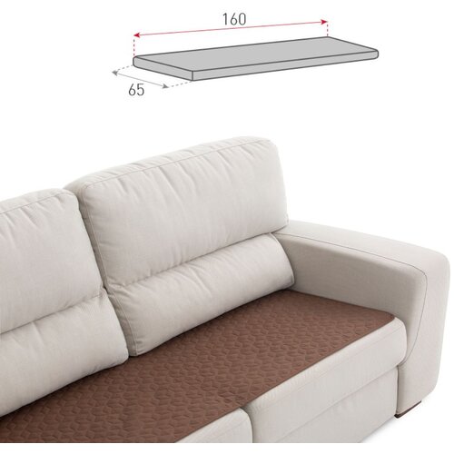 SOFA Vodoodbojna podloga za sedežno garnituro - topper 65 x 160cm rjava Cene