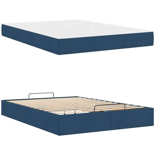 Krevetna konstrukcija Ostalo s pohranom Plava 160 x 200 cm tkanina Slike