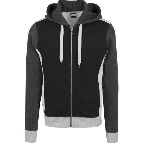 Urban Classics 3- Tone Sweat Zip Hoody black/grey/charcoal Cijene