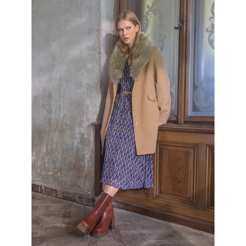 Orsay Women&amp;#039;s beige coat with wool - Women Slike