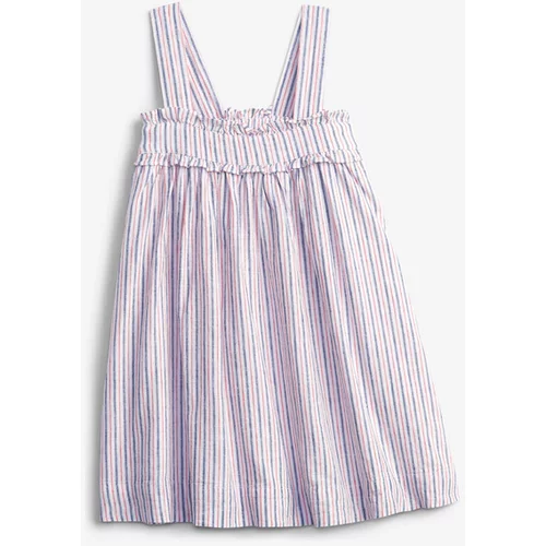 GAP Linen Stripe Otroška obleka Roza