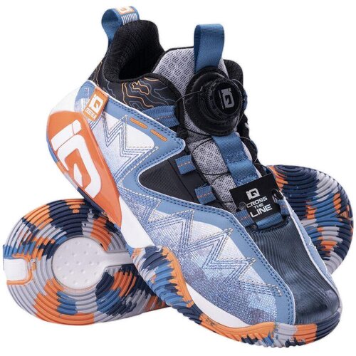 Iq Nizke superge Baskets Cross The Line Basky Jr PU + maille Večbarvna Slike