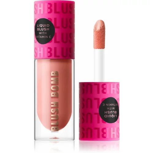Makeup Revolution Blush Bomb kremasto rdečilo odtenek Peach Filter 4,6 ml