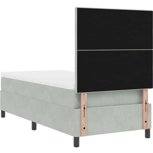 Box Spring Krevet s Madracem &amp;amp;amp LED Osvjetljenjem Svjetlosiva 90x200 cm Bar&amp;scaron;un Slike