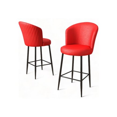Hanah home set barskih stolica Uras, 6 dijelova, crveno-crna Slike