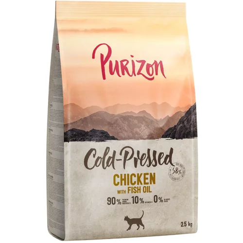 Purizon Cold-Pressed piščanec z ribjim oljem - Varčno pakiranje: 2 x 2,5 kg