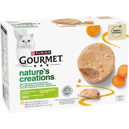  20 % popust na Gourmet Nature's Creations mokro mačjo hrano 36 x 85 g - pa&scaron;teta: Pi&scaron;čanec & korenje Cijene