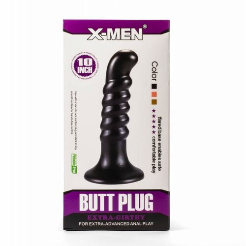 X-Men 10" Extra Girthy Butt Plug Bl XMEN000163ack IV Slike