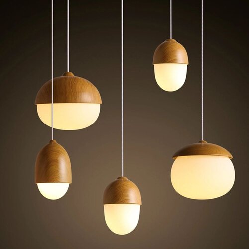 Toolight Viseća stropna svjetiljka Orzeszek Metal Wood APP952-1CP Slike