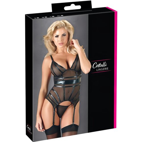 Cottelli - Sjajna prugasta prozirna majica (crna) Cijene