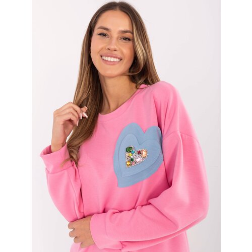 Italy Moda Sweatshirt-DHJ-BL-20322.72-pink Slike