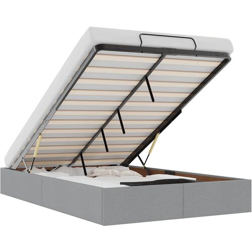 Maison Chic Otomanski Posteljni okvir - Dvoposteljna postelja - Zakonska postelja brez vzmetnice siv 120x190 cm blago-J515, (21770241) Cene
