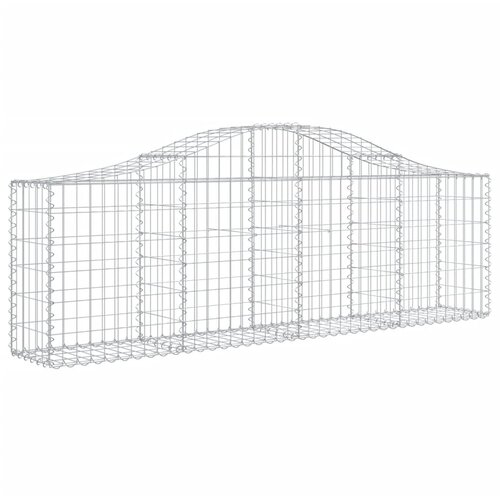  Lučne gabionske ko&amp;scaron;are 6 kom 200x30x60/80 cm pocinčano željezo Slike