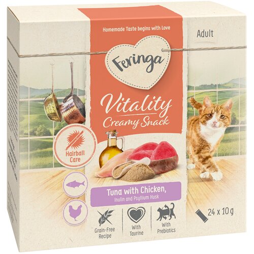  Ekonomično pakiranje Feringa Vitality Creamy Snacks - Tuna s piletinom (96 x 10 g) Cene