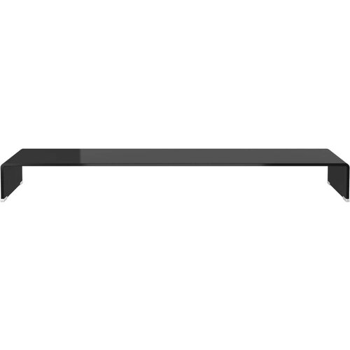 VidaXL Stalak za TV /Monitor Staklo Crna boja 120x30x13 cm Slike