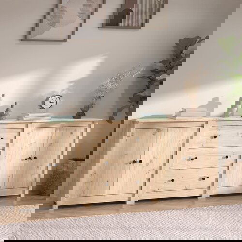 VidaXL Komoda 210 x 35 x 80 cm od masivne borovine Slike