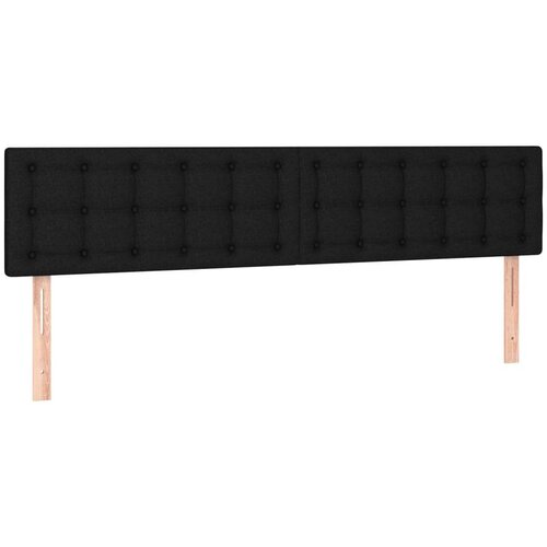  Uzglavlja 2 kom crna 80x5x78/88 cm od tkanine Slike