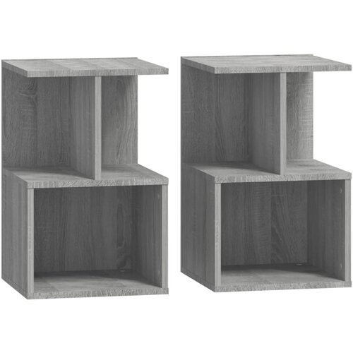 Maison Chic Dvo delni komplet Nočne omarice - Nočne mize siva sonoma 35x35x55 cm konstruiran les, (21688505) Slike