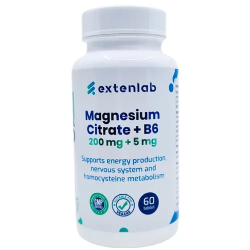 Extenlab Magnezijev citrat + B6, 200 mg + 5 mg (60 tablet)