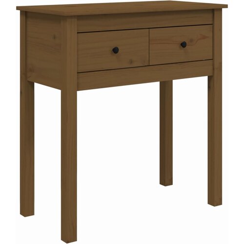 Maison Chic konzolna miza - miza ob steni medeno rjava 70x35x75 cm trdna borovina, (21786301) Slike