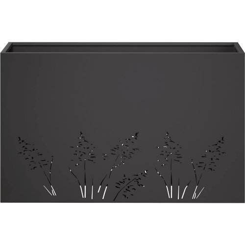  Vrtna saksija 2 kom. Crna 80 x 20 x 49 cm Čelična vrata Slike