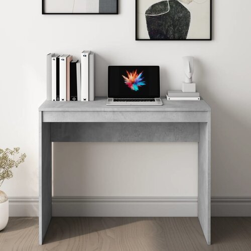  Radni stol boja betona 90 x 40 x 72 cm od konstruiranog drva Slike