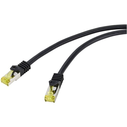Renkforce RF-4995166 RJ45 omrežni kabel\, Patch kabel CAT 6a (neobdelani kabel CAT7) S/FTP 10.00 m črna TPE pla&scaron;č\, prilagodljiv\, ognjevaren 1 kos, (20421340) Cene