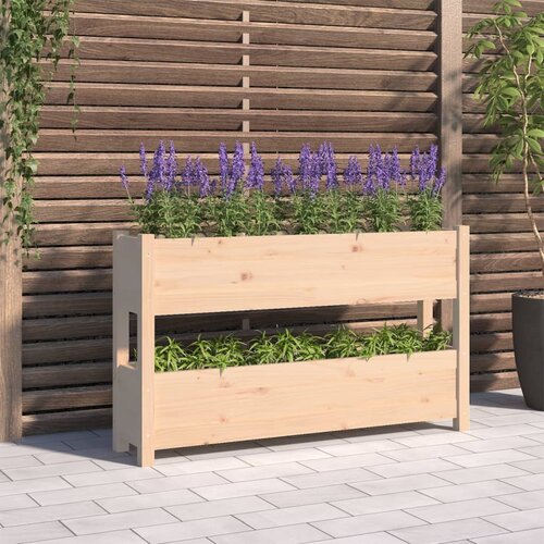 vidaXL visoka greda 112x25x66 cm trdna borovina Cene
