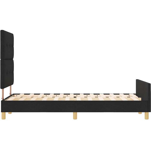  Krevetna konstrukcija s uzglavljem Crna 120 x 200 cm tkanina Slike