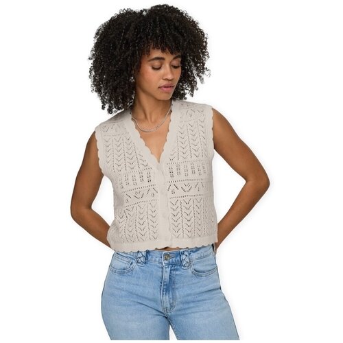 Only Topi & Bluze Noos Irina Vest - Pumice Stone Bež Cene