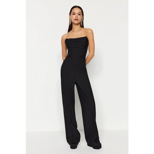 Trendyol Black Corset Detailed Woven Jumpsuit Slike
