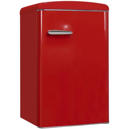 EXQUISIT RKS120-V-H-160F Rot Retro Kühlschrank ohne Gefrierfach