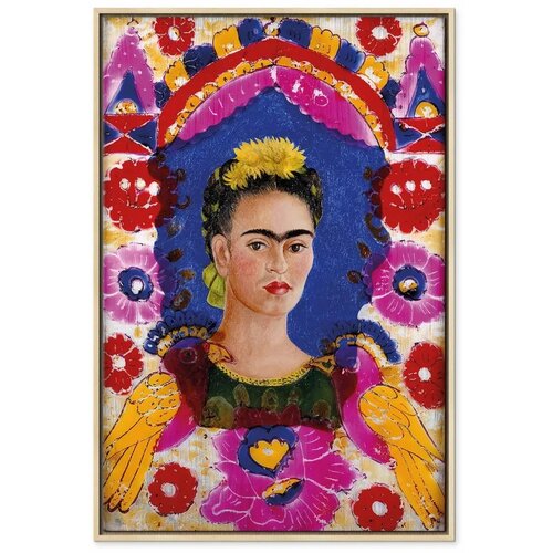  Slika - Frida Kahlo &amp;ndash; The Frame (Self-Portrait) 40x60 U prirodnom drvenom okviru Slike