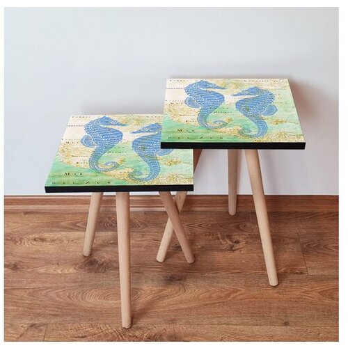 Hanah home sklapajući stočić 2 komada 2SHP314 - navy plavo Cene