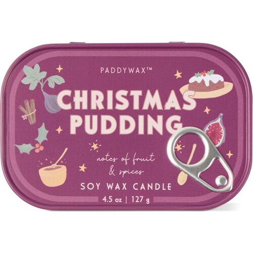 Paddywax Bistro Tin Christmas Pudding di&amp;scaron;eča sveča v pločevinki 127 g Slike