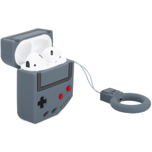 Cadorabo Case, združljiv z Apple - Design Retro Game Grey - Prenosne silikonske slušalke Zaščitni pokrov 3D Keychain, (20573799) Cene