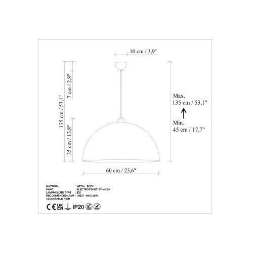 Opviq Luster Kure 236, 45-135cm, O60 cm, E27, Zeleni Cene