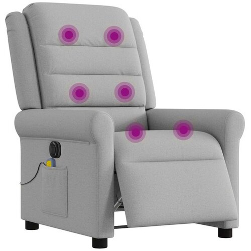 Maison Chic Električni masažni naslanjač - Relax naslanjač sivo blago, (22134476) Cene