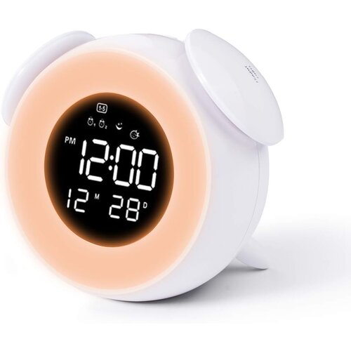Generic Otroška digitalna svetlobna budilka (bela), (21132487) Cene