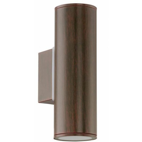 Eglo riga spoljna zidna lampa/2, led, gu10, 2x3w, čelik ocinčan/antik smeđa Cene