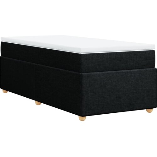 VidaXL Box spring postelja z vzmetnico črna 100x200 cm blago, (21291715) Slike