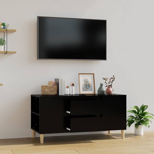 TV ormarić crni 102 x 44,5 x 50 cm od konstruiranog drva Cene