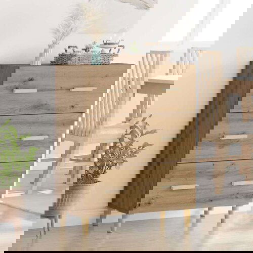 vidaXL Strani šal artisan hrast 34 x 69,5 x 90 cm Konstruiran les Cene