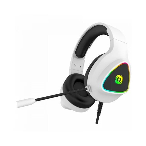 Canyon Shadder GH-6, RGB gaming headset with Microphone, Microphone frequency response: 20HZ~20KHZ, ABS+ PU leather, USB*1*3.5MM jack plug, 2.0M PVC cable, weight: 300g, White Slike