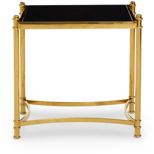 Premier Housewares Stranska mizica s stekleno mizno ploščo 50x56 cm Ackley – Cene