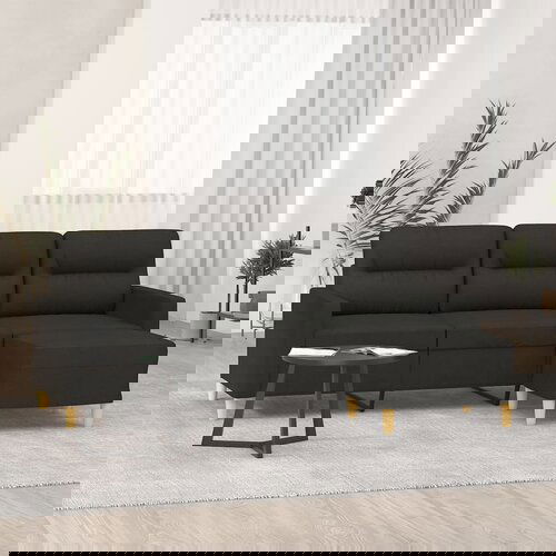 vidaXL trosed s stolčkom za noge črn 180 cm blago Cene